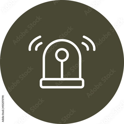 Siren Vector Line Icon Design