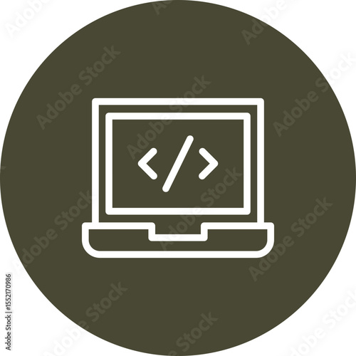 Programming Vector Line Icon Design