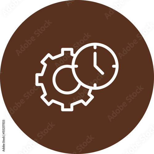 Efficiency Vector Line Icon Design