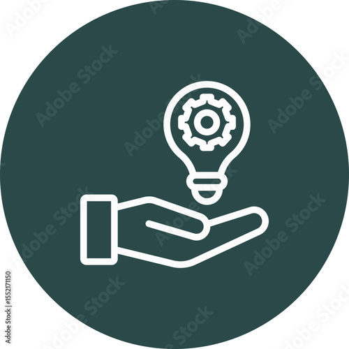 Solution Vector Line Icon Design