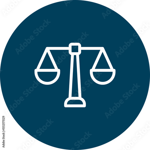 Law Vector Line Icon Design