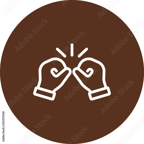 Conflict Vector Line Icon Design