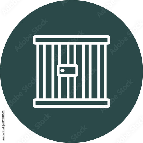 Jail Vector Line Icon Design