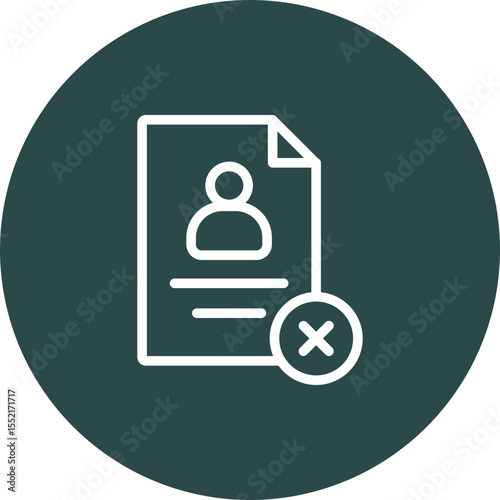 Blaklist Vector Line Icon Design