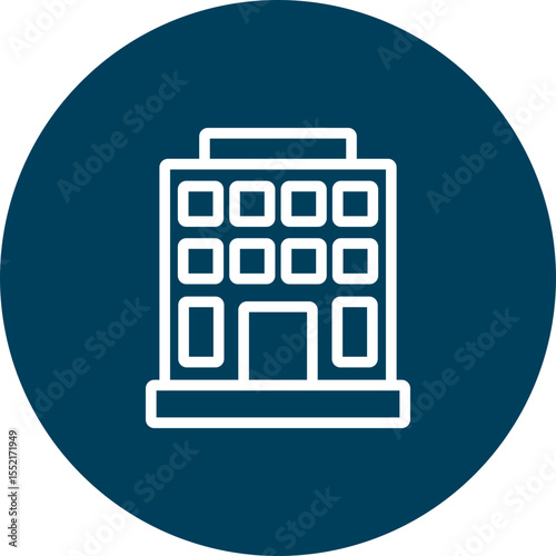 Motel Vector Line Icon Design