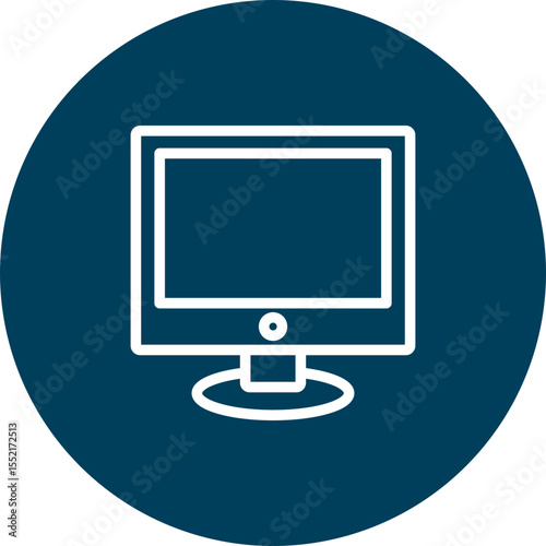 Monitor Vector Line Icon Design