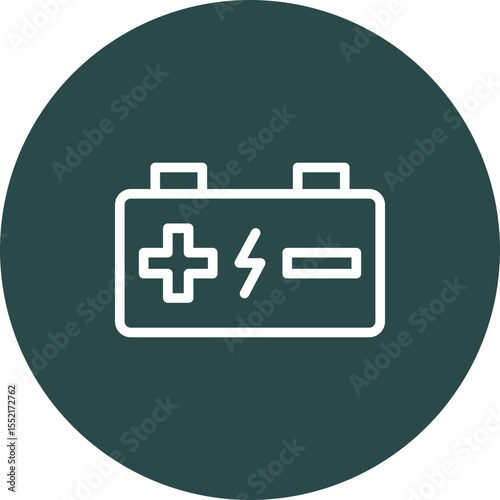 Battery Vector Line Icon Design