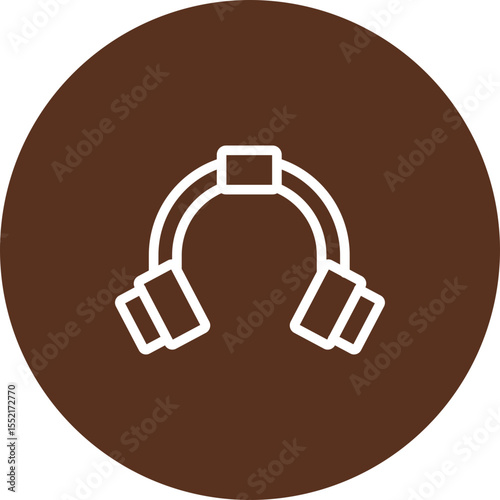 Headphone Vector Line Icon Design