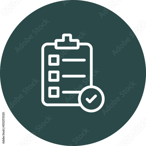 Compliance Vector Line Icon Design