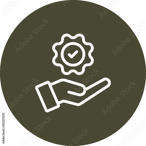 Responsability Vector Line Icon Design