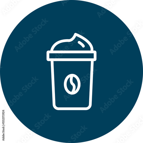 Latte Macchiato Vector Line Icon Design