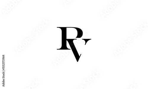 PV initial letters, monogram logo