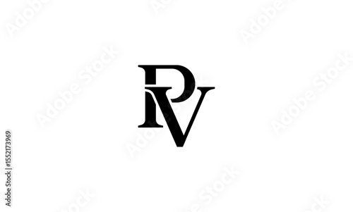 PV initial letters, monogram logo