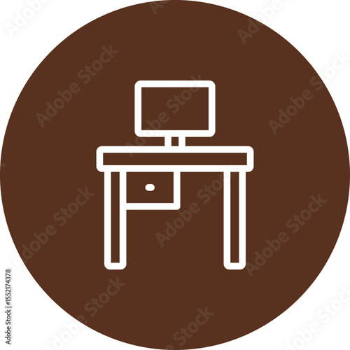 Work Table Vector Icon Design