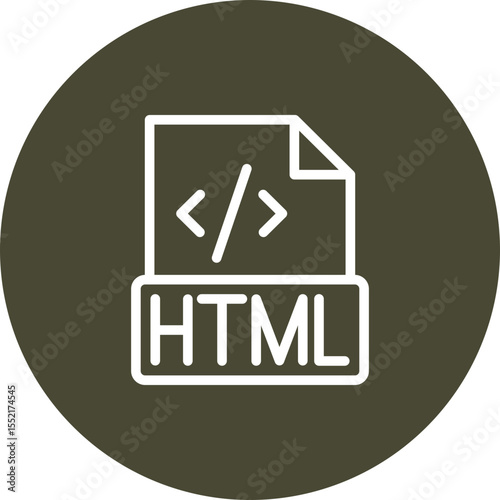 Html File Vector Icon Design