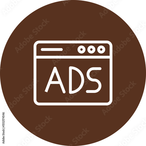 Ads Vector Icon Design