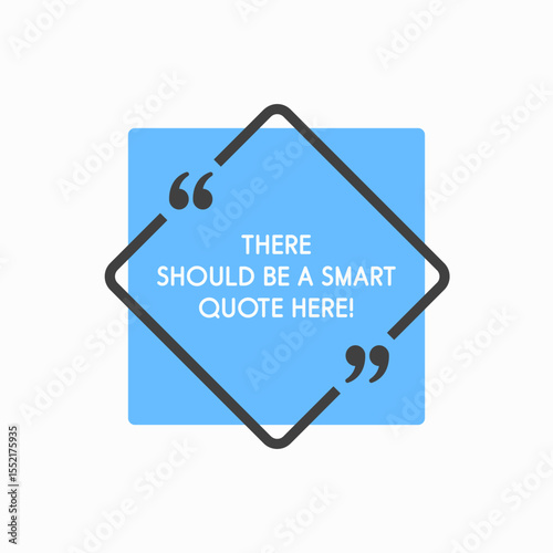 Quote frame, text in brackets, speech bubble