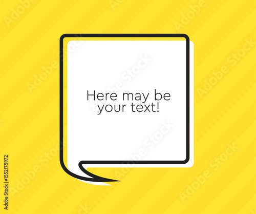 Speech bubble. Space for quote text, frame message