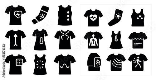 Medical and healthcare solid icons set – filled, flat, health and wellness symbols