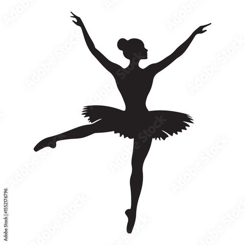 

ballet dancer logo silhouette vector, ballet silhouette ballerina logo icon silhouette, ballet jumping dancer female dancer action pose black silhouette isolated on white background.