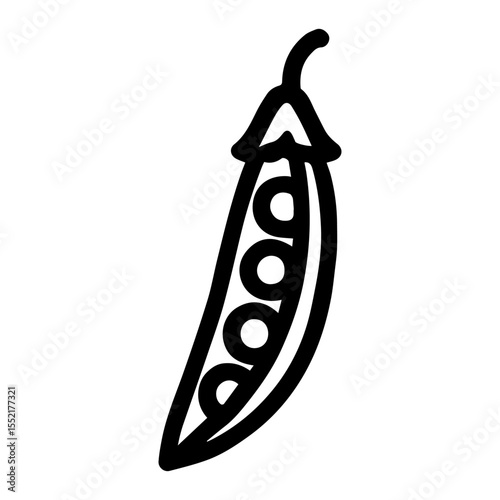 line icon pea on white background
Vector icon on the theme of fruits and vegetables movement