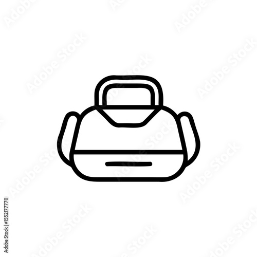 Handdrawn Line Art Gym Bag Fitness Equipment Icon sport