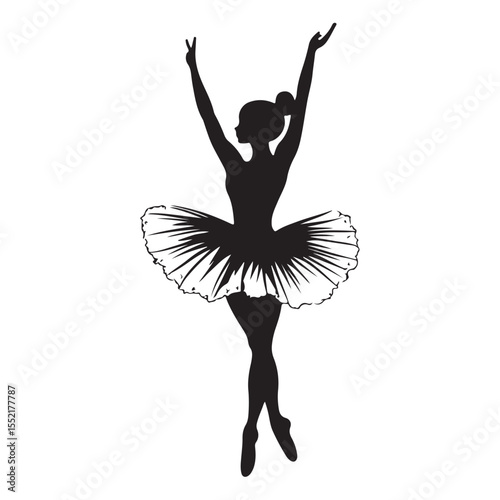 

ballet dancer logo silhouette vector, ballet silhouette ballerina logo icon silhouette, ballet jumping dancer female dancer action pose black silhouette isolated on white background.