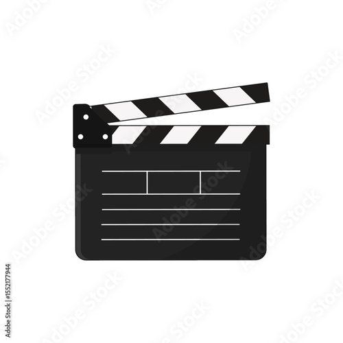 Clapperboard vector in white background