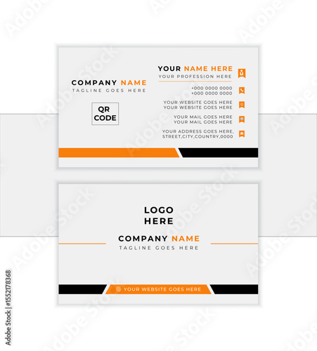 modern business card print templates. Personal visiting card with company logo. Vector illustration. Stationery design with simple modern luxury elegant abstract pattern background