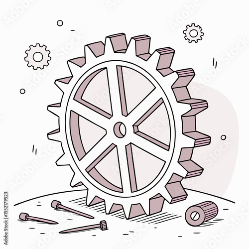 gear wheel vector illustration