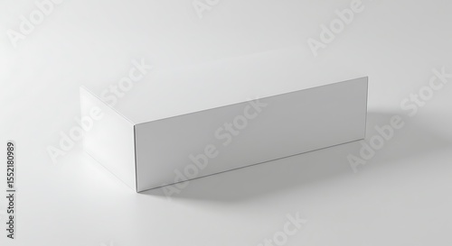 Blank White Rectangular Box Packaging Mockup for Product Design
