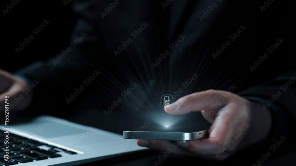 This image showcases a smartphone activated with a digital lock symbol, representing the importance of data security and privacy in our interconnected world. Qubit