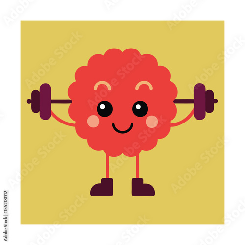 Brain Character Lifting Weights Mental Strength