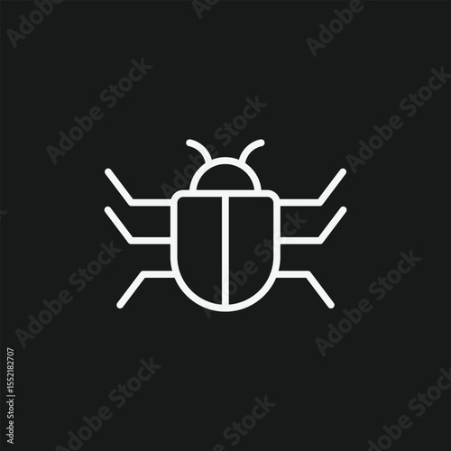 Software Bug and Computer Virus Icon for Malware Threat Detection, System Error, and Code Debugging