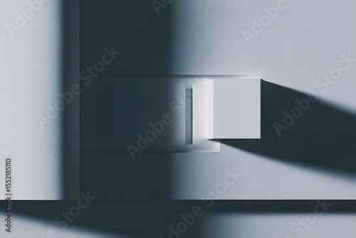 Abstract geometric shapes with shadows