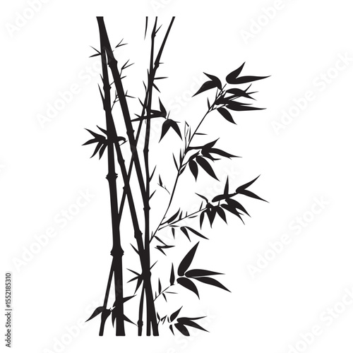 bambus silhouette vector illustration 