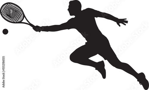 Tennis playing Silhouette