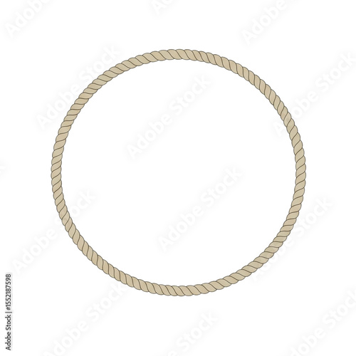 The rope is depicted in a simple, outlined style, with a subtle, repeating pattern of twisted strands