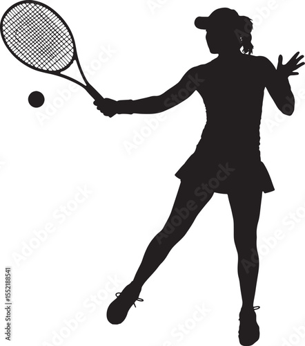 Tennis playing Silhouette