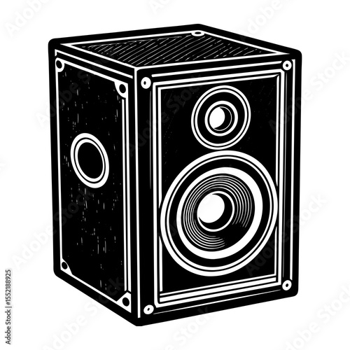 Vintage speaker vector illustration for audio enthusiasts and music lovers retro sound system design 95