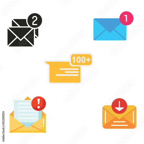 Message inbox, mail inbox, and spam mail icon