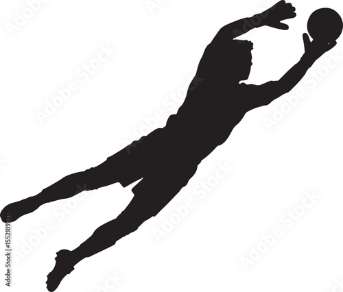 Soccerball playing Silhouette