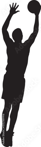 Basketball playing Silhouette