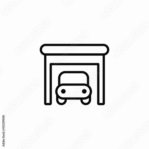 car garage icon sign vector