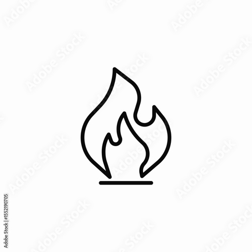 flame burn icon sign vector