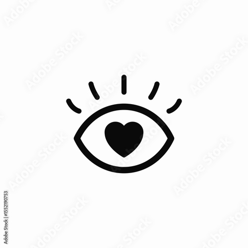 heart view icon sign vector