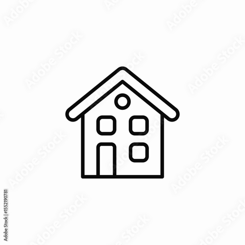 house building icon sign vector