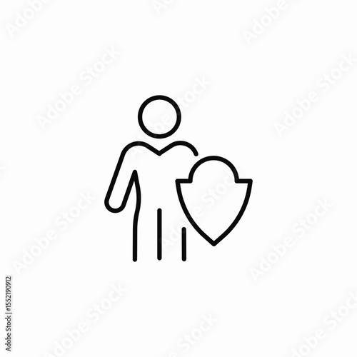 individual security icon sign vector