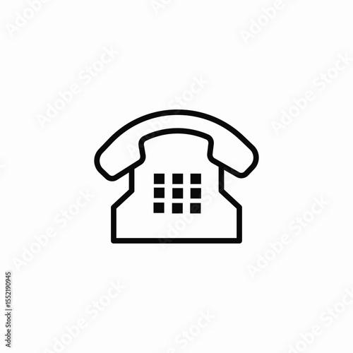landline phone icon sign vector