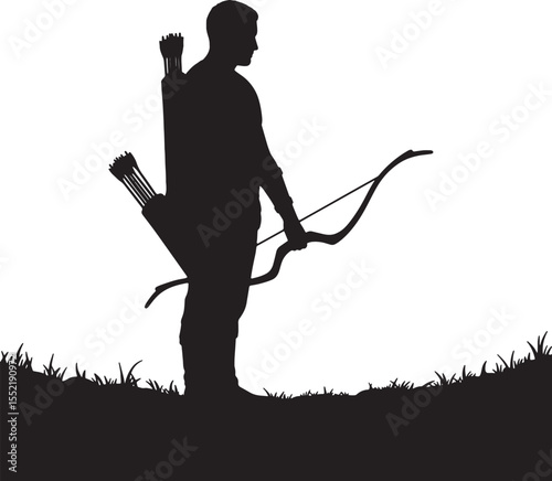 Archery playing Silhouette